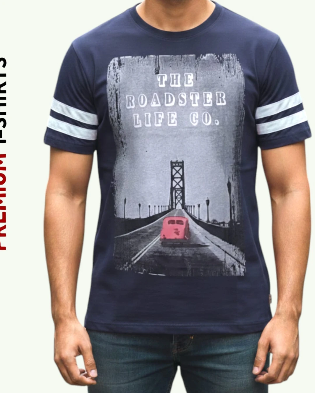 Bright Side Navy Minimalist Graphic Tee